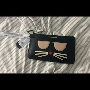 Karl Lagerfeld leather cat wallet. *NEW WITH TAGS*